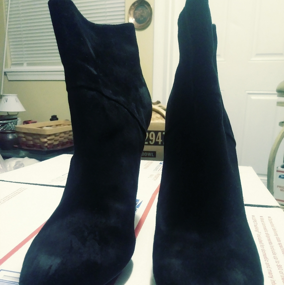 ZARA WOMAN BLACK SUEDE SHOES 👠 SIZE 10 LADY,A FABULOUS GIFTING.🎁 - Picture 8 of 8